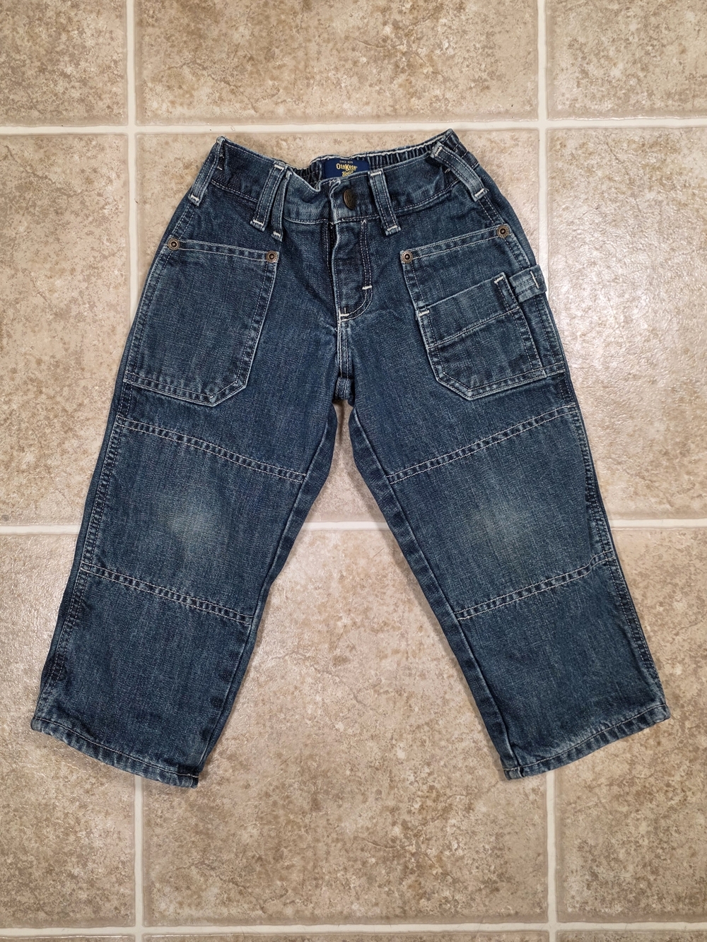 OshKosh B’gosh 2T Carpenter Jeans Elastic Waist Cargo Denim